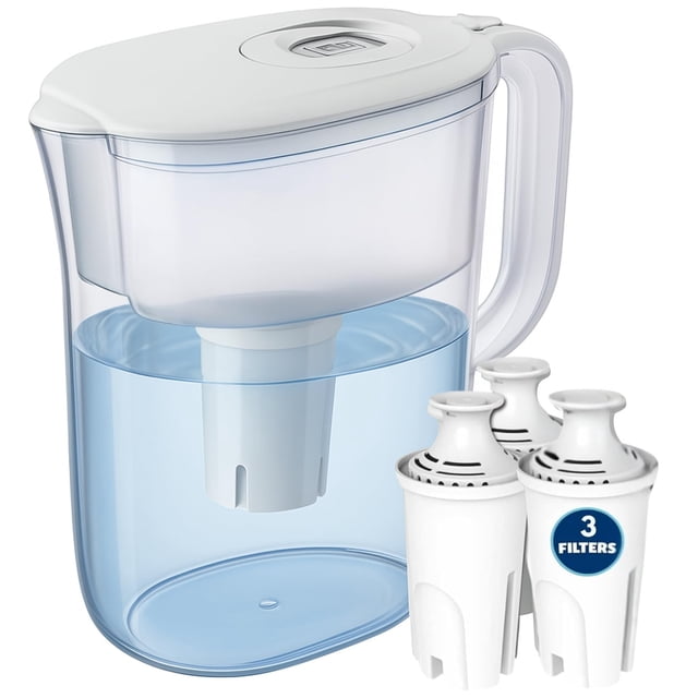 Jarra con filtro de agua JOEY'Z de 7 tazas con 3 filtros y recordatorio