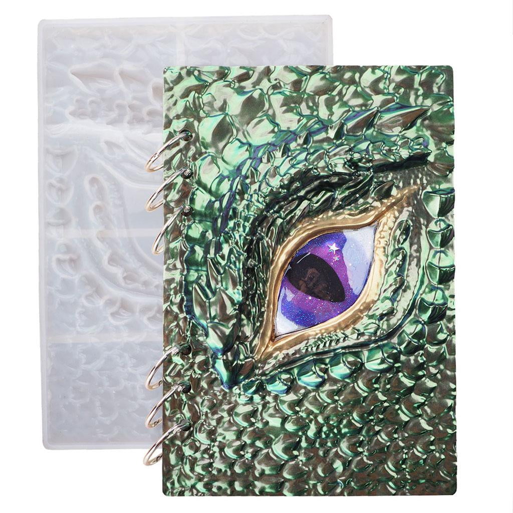 Osdhezcn Dragon Eye Notebook Cover Epoxy Resin Casting Mold DIY Silicone Book for Case Mo