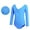 Blue, variant on 5-16T Girls Summer Open Crotch Dance Outfit Gymnastics Leotards for Kids Toddler Cotton Practice Clothing Long-Sleeved Biketards for Girls