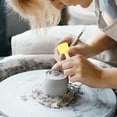 thumbnail image 1 of SWETRACE Durable Wood and Sponge Clay Tools Set for DIY Use Yellow Color Craft Sponges 5pcs, 1 of 6