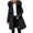 r-20Black1, variant on Nafuu Women Winter Coat Solid Color Thickened Slim Fit Hooded With Trim Windproof For Cold Weather Leisure Home Jacket