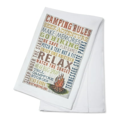 

Tennessee State Parks Typography (100% Cotton Tea Towel Decorative Hand Towel Kitchen and Home)