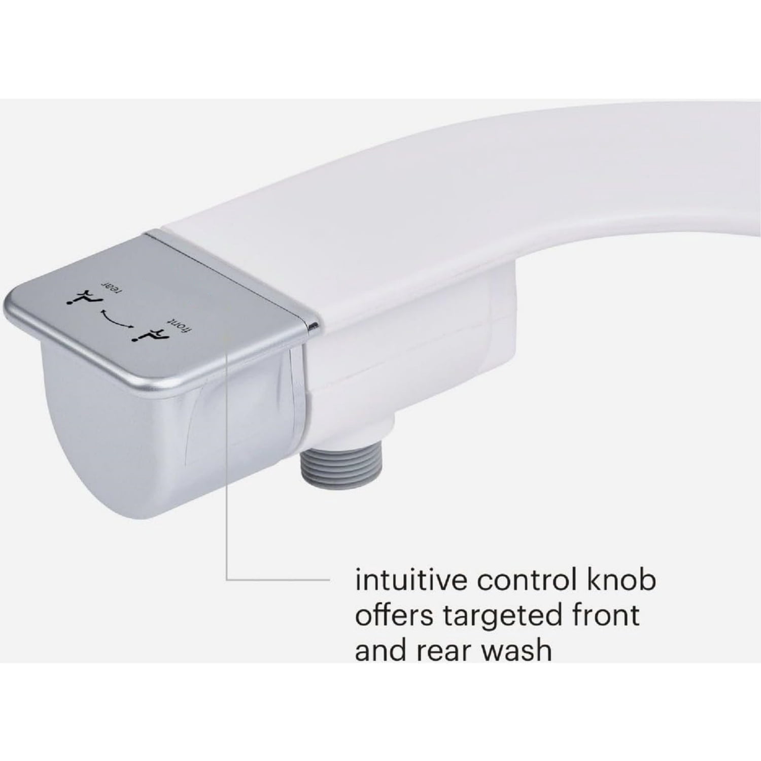 Toilet SS-250 SimpleSpa Fresh Water Spray with Adjustable Water Pressure Side Arm Control, Slim Bidet Sprayer, Silver Knob (Dual Nozzle)