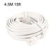thumbnail image 2 of Cable de extensión de teléfono RJ11 6P2C de 4.5M 15ft con conector gris y blanco, 2 of 5