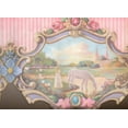 thumbnail image 2 of Princesse Cheval Blanc Rose Château Extra Large Extra Large Papier Peint Bord Rétro Design, Rouleau 15' x 20", 2 of 3