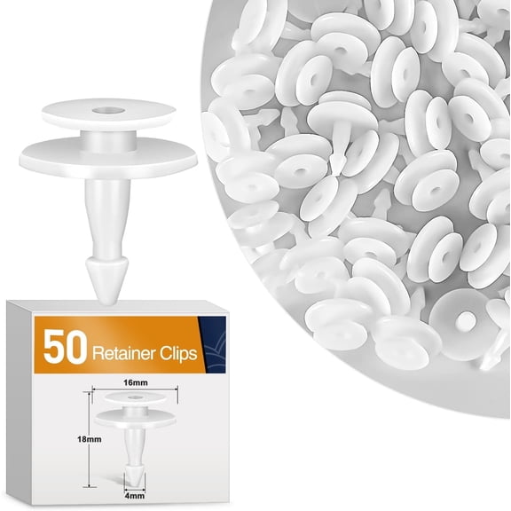 GOOACC 50Pcs Cowl Retainer Cowl Vent Clip for Acura Honda 90602-SX0-003 MDX Civic Insight Odyssey 1995-on White Nylon