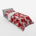 thumbnail image 2 of Ambesonne Floral Bedding Set 3 Pcs, Poppies Vibrant Colors, Twin, Vermilion Black White, 2 of 2