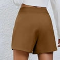 thumbnail image 4 of Oplxuo Womens Casual Elastic Waist Wide Leg Suit Tailored Shorts Summer Dressy Work Shorts with Pockets, 4 of 7