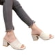 thumbnail image 1 of Zapatos Tacón Vestir Sandalias Grueso Bloque Tejido Cómodo para Mujer, 1 of 8