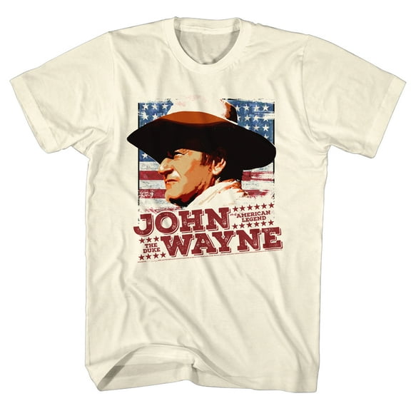John Wayne Flag Natural Adult T-Shirt