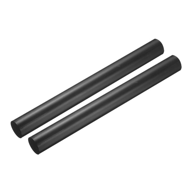 Uxcell Black Round ABS Plastic Rods 1.2-inch Diameter and 11.2-inch Length Rigid Insulation Opaque Plastic Rods for DIY Craft Model Making, 2 Pack