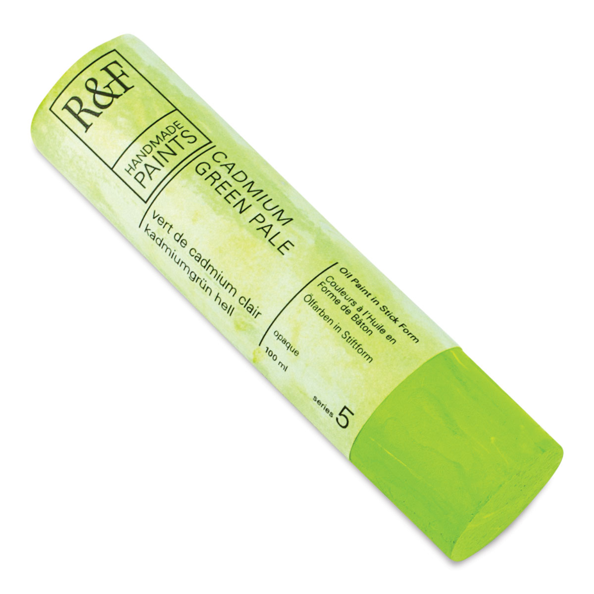R&F Handmade Paints Pigment Stick, 100ml, Cadmium Green Pale