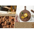 thumbnail image 2 of Acacia Wood End-Grain Round Cutting Board with Handle for Kitchen Bread Pizza Cheese Fruit Charcuterie Serving Cutting Board, Two-sided Use, 16.7 x 12.5 x 0.75 inches, 2 of 9