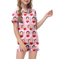 thumbnail image 2 of Luvoko Child Children DIY Anniversary Print Pajama Set Short Sleeve Button Up Top And Shorts, 2 of 5