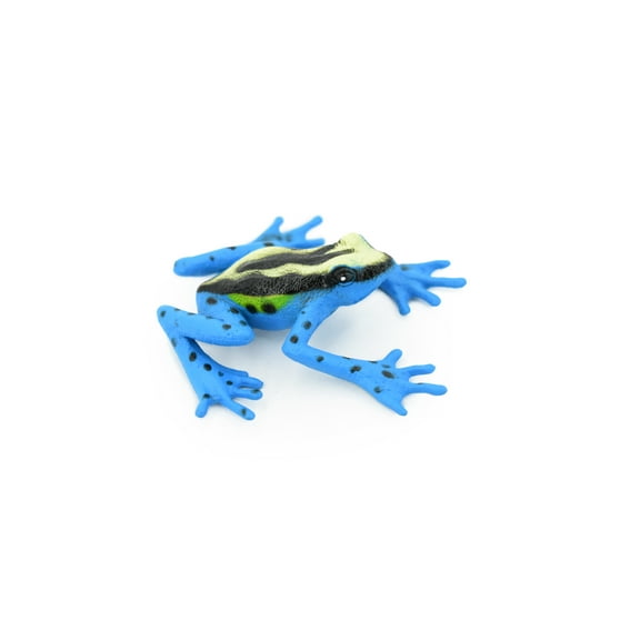 Frog, Blue Yellow Dyeing Dart Frog Plastic Toy Amphibian, Realistic Figure, Model, Replica, Kids, Educational, Gift 2.5" F4403 B9