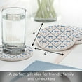 thumbnail image 7 of Thirstystone Blue Bows 4-Pack Round Stone Coasters, 7 of 7