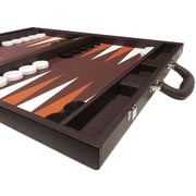 Silverman & Co. 19-inch Premium Backgammon Set - Large - Dark Brown