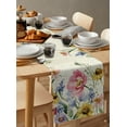 thumbnail image 4 of Simple Plant Flower Table Flag Black And White Watercolor Table Runner Hotel Party Family Kitchen Table Aesthetically rated, 4 of 5