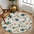 thumbnail image 3 of Round Area Rug 7 Ft, Watercolor Dandelion Washable Non-Slip Circle Carpet for Living Room/Bedroom, Spring Floral Botanical Vintage Beige Low-Profile Large Runner Mat Collection Rugs for Indoor, 3 of 7