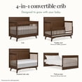 thumbnail image 4 of Evolur Loft Antilia Mid-Century 4-in1 Crib in Walnut, 4 of 7