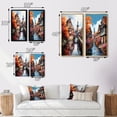 thumbnail image 4 of Designart "Old Town Germany Bambergs wall art II" Germany Framed Wall Art Set Of 2 - Orange Landscapes Gallery Wall Frame Set For Home Decor, 4 of 7