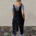 thumbnail image 6 of 2026 Cotton Linen Apron Cross Back Apron for Womens with Pockets Pinafore Dress for Baking Cooking Black XL, 6 of 6