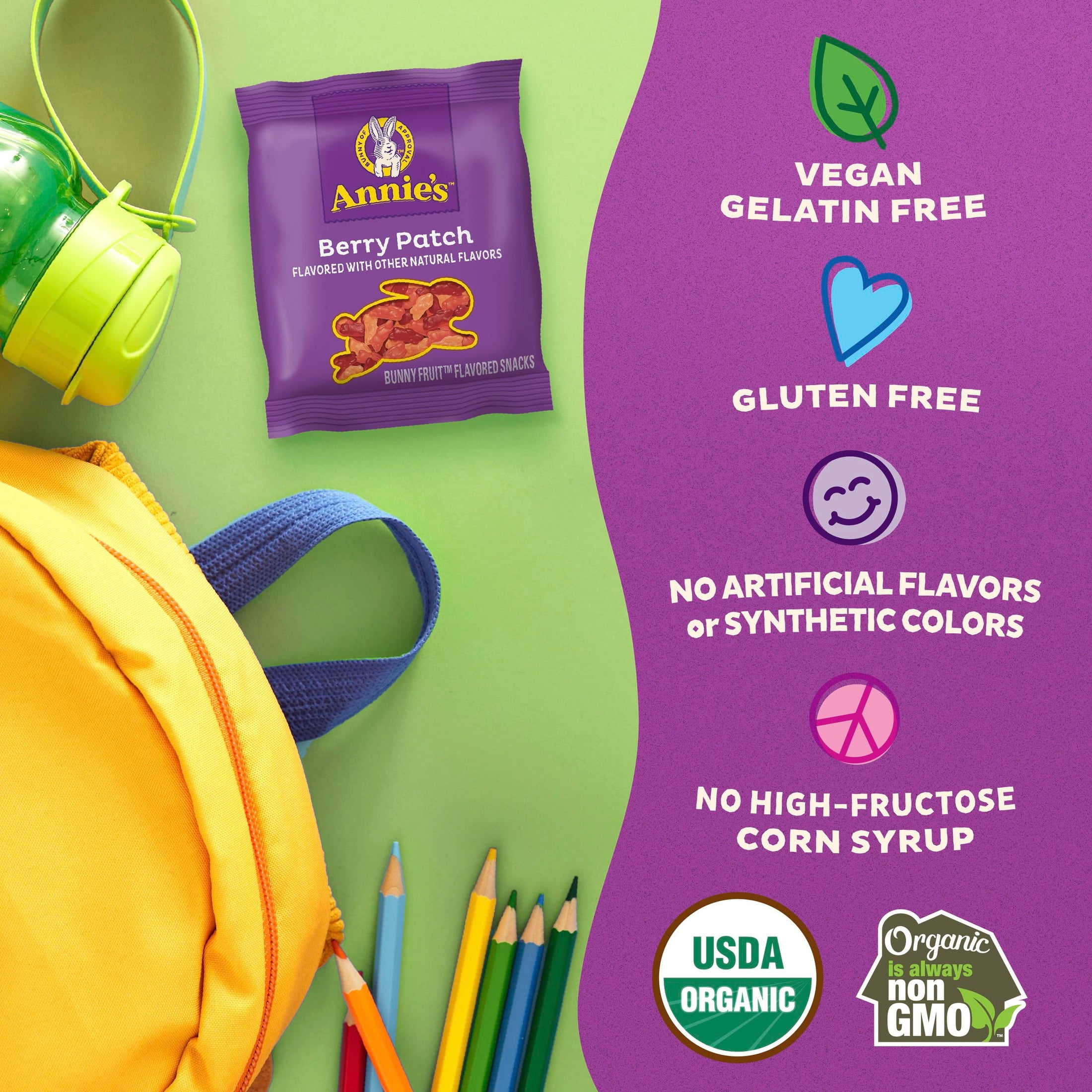 (6 pack) Annie's Organic Bunny Fruit Flavored Snacks, Variety Pack, Gluten Free, 22 Count Pouches