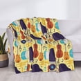 thumbnail image 3 of Fotbe Musical Instruments Manta de Franela con Estampado, Manta Ultrasuave para Cama, Sofá, Auto, Hipoalergénica y Antibolitas-80"x60", 3 of 6