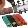 thumbnail image 1 of Faux Leather Guitar Neck Headstock Strap Holder Button Lock With Metal Fastener, 1 of 5