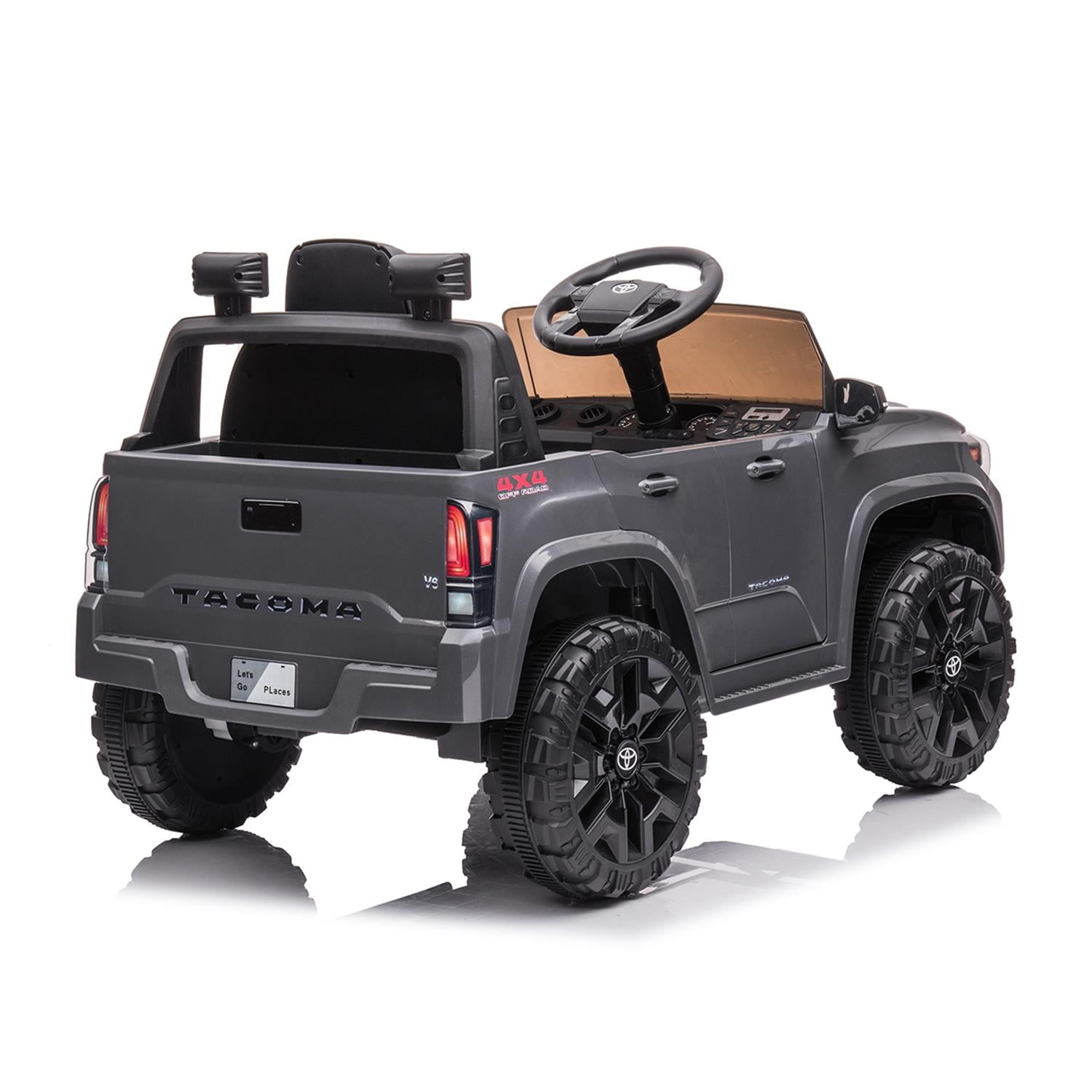 CIPACHO 12V Electric Cars for Kids, Licensed Toyota Tacoma Ride On Car, Remote Control Truck Car for Boys Girls, Battery Powered Kids' Vehicles with MP3, FM, LED Lights, Gray CIPACHO 12V Electric Cars for Kids, Licensed Toyota Tacoma Ride On Car, Remote Control Truck Car for Boys Girls, Battery Powered Kids' Vehicles with MP3, FM, LED Lights, Gray