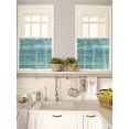 thumbnail image 5 of Duck Green 2 Panel Kitchen Curtains for Small Windows, Vintage Modern Abstract Art Ombre Bathroom Tier Curtain, Short Window Treatment for Bedroom/Living Room 55"x36", 5 of 6