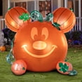 thumbnail image 2 of Disney Mickey Mouse Pumpkin Airblown Inflatable with EmoteGlow Face and “Monster Mash”, 6 ft Tall, 2 of 4
