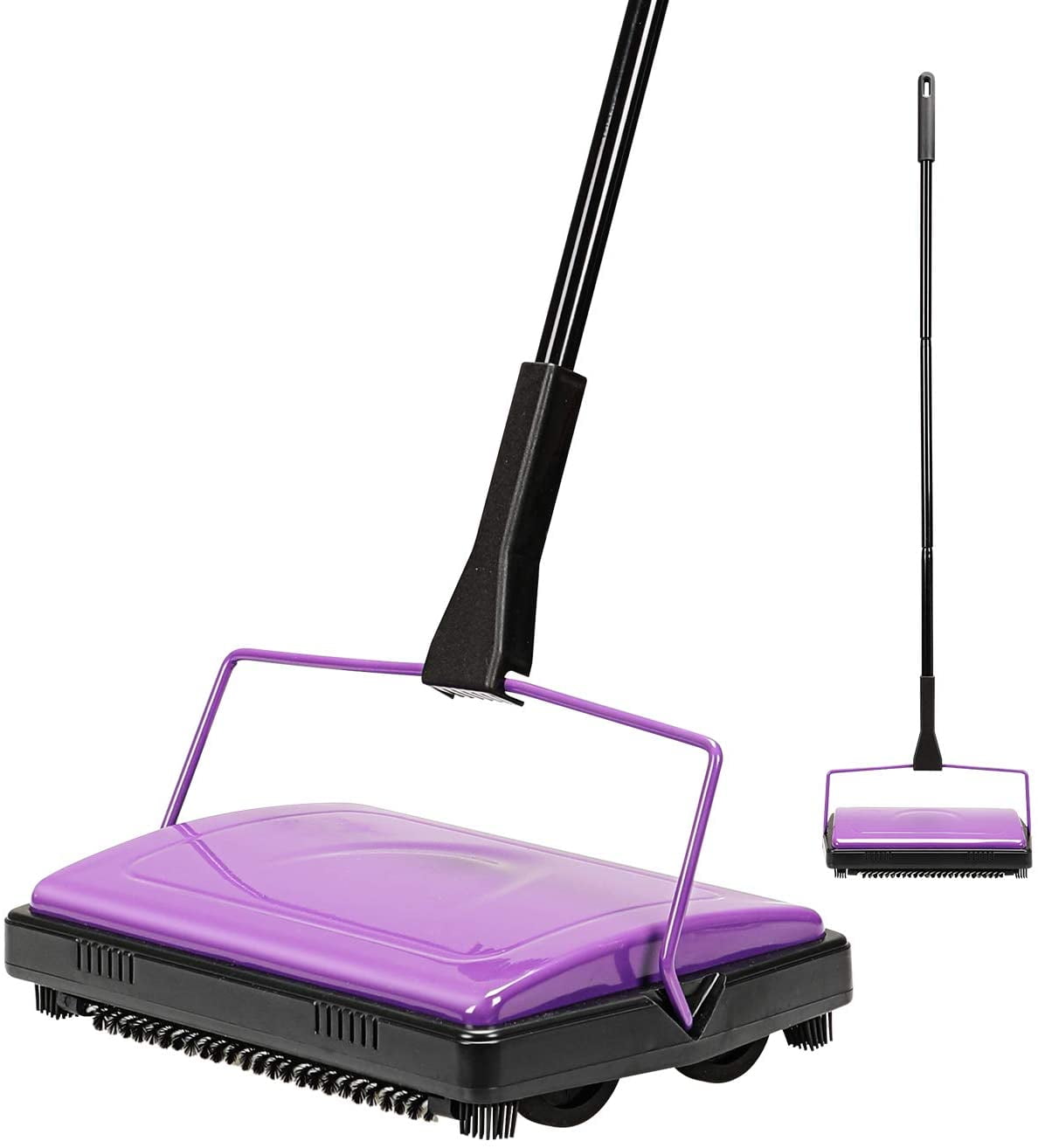 Details about   Carpet Floor Sweeper Cleaner Hand Push Automatic Broom for Home Office Rugs 