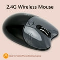 thumbnail image 3 of Souris Double Mode 2.4GHz BT 5.1 Conception Silencieuse Réglable DPI Taille Portable avec Anti Molette de Défilement de Glissement Compatible avec PC Tablette Ordinateur Portable et Téléphone, 3 of 8