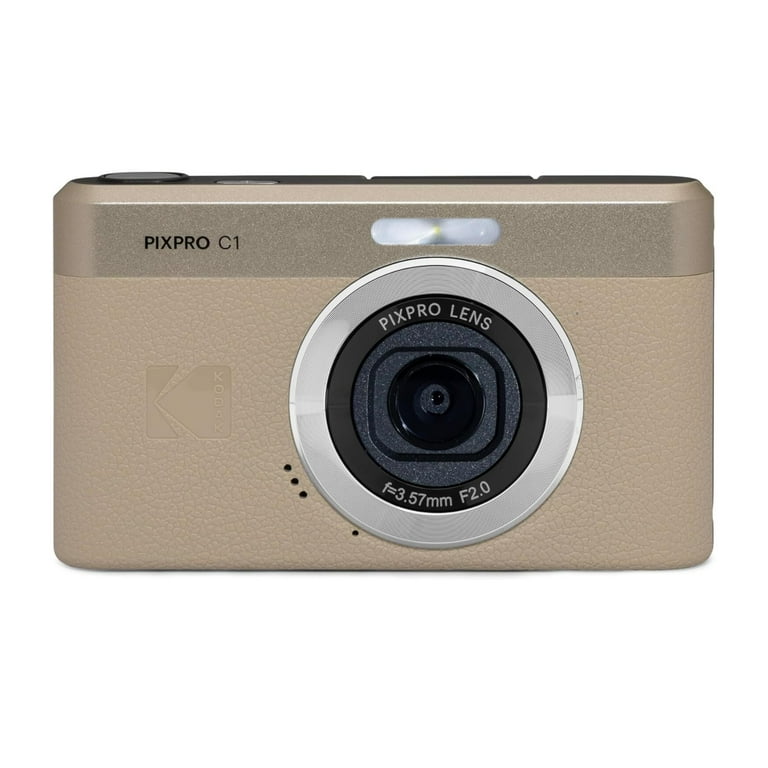 KODAK PIXPRO C1 13MP, 1080p Digital Camera (Tan) Bundle with 32GB