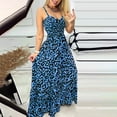 thumbnail image 2 of Vestido de Verano para las Mujeres Vestido de Suspensión de Temperamento Sexy de Impresión de Leopardo de Moda, Nuevo sin Mangas, 2 of 6