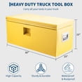 thumbnail image 3 of QinaQin Baúl para herramientas de trabajo pesado, cofre con doble palanca hidráulica y almacenamiento seguro resistente al clima, ideal para batea de pickup, garaje o taller, 3 of 7