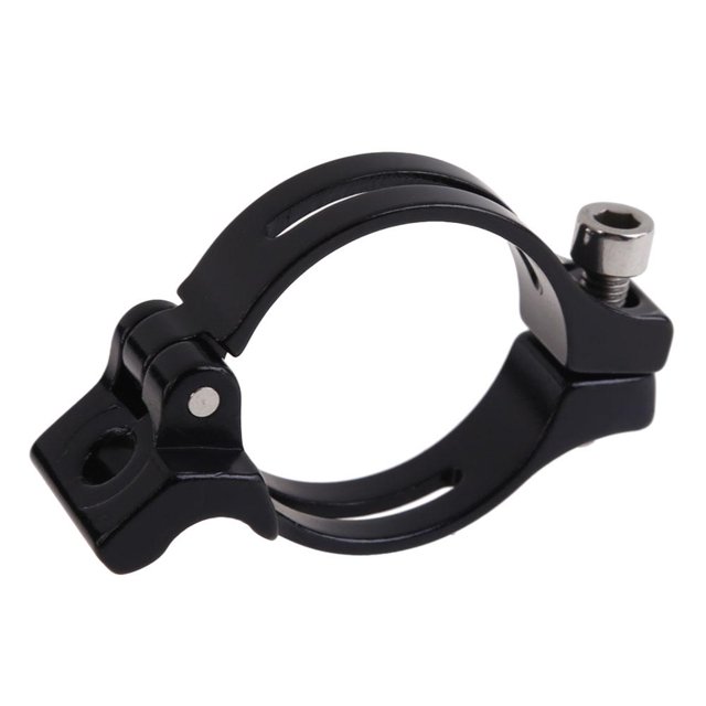 Marca nueva Durable 34,9mm desviador delantero Braze-on adaptador abrazadera negro Ndcxsfigh Accesorios para bicicletas