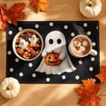 thumbnail image 5 of Halloween Decor Indoor Linen Table Placemat Heat Resistant Non Slip Stain Proof Spooky Halloween Decorations Fall Decorations for Home Dining Mat Style A, 5 of 6