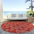 thumbnail image 6 of Addison Rugs Chantille Indoor/Outdoor Transitional Circles Red Washable Round Rug, 8' x 8', 6 of 6