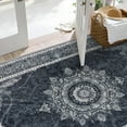 thumbnail image 5 of 5X7ft Area Rug,Persian Blooms Design Washable Non-Skid Floor Rug, Farmhouse Area Rug for Living Room,Bedroom, Kitchen, Laundry Room,Dining Room,Home Office-Black, 5 of 9