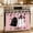 Pink, variant on Oven Skirt Curtain for Kitchen 20x27 Inch, Pink Spooky Halloween Oven Curtain with 8 Ribbon Ties & Ruffle Trim, Stove Skirt Curtain Dishwasher for Cabinets Over Sinks Funny Ghost Skeleton Black Cat