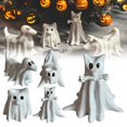 thumbnail image 1 of Halloween Ceramic Candle Holder White Decorative Tea Light Holder, 1 of 9