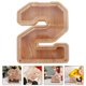 thumbnail image 3 of GOOHOCHY Alcancía de madera irrompible para niños, caja de ahorro con forma de figura, 3 of 8