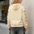 thumbnail image 7 of LRen Girls Hoodies Size 14-16, Girl Bow Leopard Printed Hoodies Drop Shoulder Long Sleeve Sweatshirts Pullover Preppy Back To School Cute Valentines Clothes,Beige,4-5 Years, 7 of 7