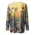 thumbnail image 4 of TSADFHJI Longues Hauts à Manches pour Femmes Pack Mode Décontractée Imprimé Col Rond T-Shirt à Manches Longues TTG Violet Foncé, 4 of 5