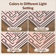 thumbnail image 7 of Design&I 5'x7' Ultra Soft Area Rug, Pink Geometric Abstract Concentric Maze Interlocking Mosaic Border None Fluffy Washable Non Shedding for Bedroom Living Room Home Office, 7 of 7