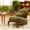 Green, variant on Leumius Accent Chair with Solid Wood Legs and Soft fabric Cushion, Cozy Bedroom Chair, Comfy Armless Reading Chair for Apartment Waiting Room Balcony Green