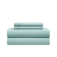 thumbnail image 2 of NY&C Home Lain 3-Piece Sheet Super Soft Stripe Embroidered Design, Twin XL, Blue, 2 of 5