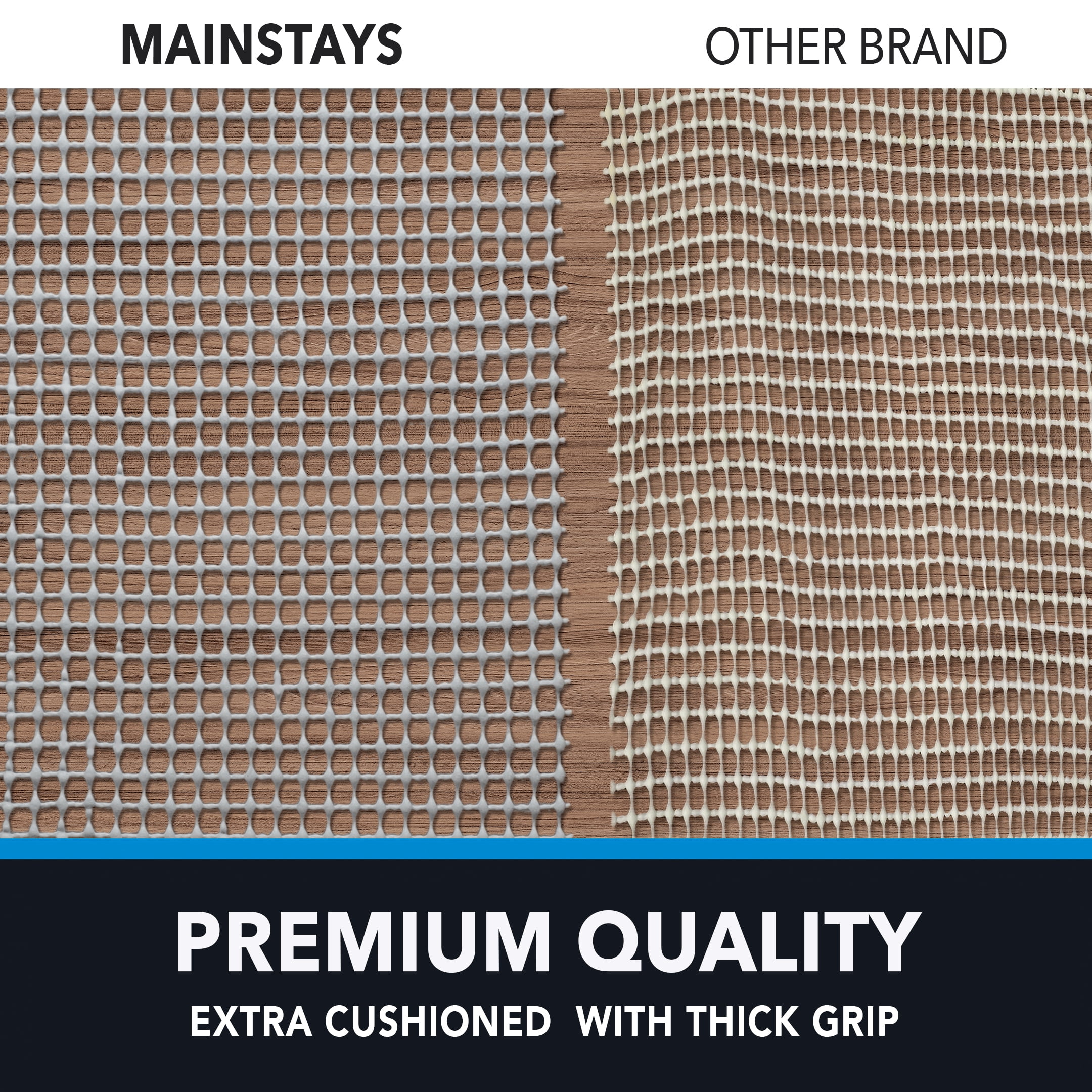 Mainstays Non-Skid Non-Slip Rug Pad, Gray, 2' x 6'